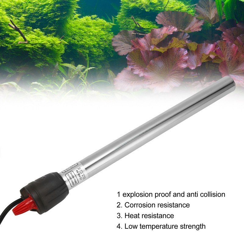 Aquarium Heater Stainless Steel Adjustable Automatic Thermostatic Heating Rod for