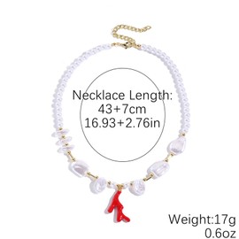 Starfish Shell Necklace for Women Trendy Pearl Conch Coral Charm Pendant Necklace Cute Seashell Chain Necklaces Ocean Beach Pendant Necklaces Prom Jewelry Gifts for Women (A.)