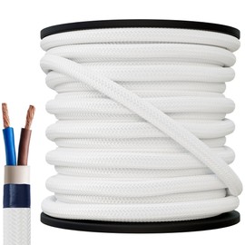 3 Metres 2 x 0.75 2 Core Textile Cable Flexible Lamp Cable Fabric Cable Power Cable Textile Coated Vintage