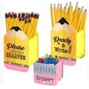 Pencil Dispenser AZY – 3-Piece Pencil Holder for Classroom Set with Eraser Dispenser, Pencil Dispenser for Classroom, Teacher Desk Organizer