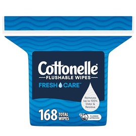 Cottonelle FreshCare Flushable Cleansing Cloths, 168 Count
