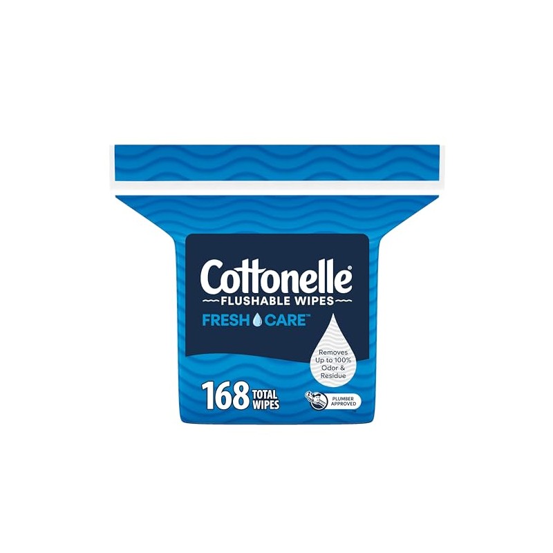 Cottonelle FreshCare Flushable Cleansing Cloths, 168 Count