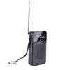 Portable AM FM Radio Black Color Headset Pluggable Built in
