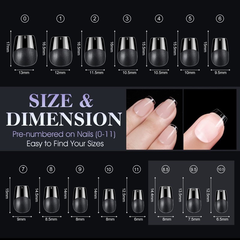 Gelike EC Extra Short Soft Gel Nail Tips Kit for