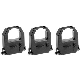 COMPUMATIC (3 Pack) Amano Pix-55 Time Clock Ribbon, Black Ink, (Fits All PIX and TCX Models) Compatible