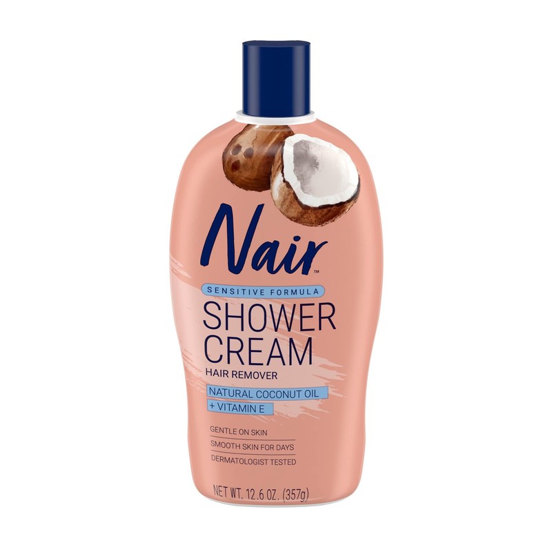Nair Sensitive Formula Shower Cream Hair Remover with Coconut Oil