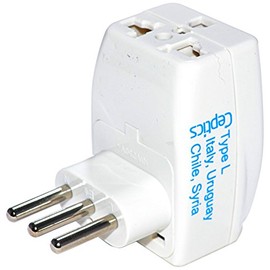 Ceptics 3 Outlet Travel Adapter Plug Type L for Italy