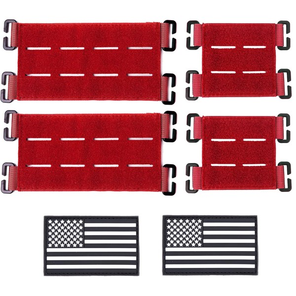 TAXATM 4 pcs Molle Panel with Laser Cutting Loop, Molle