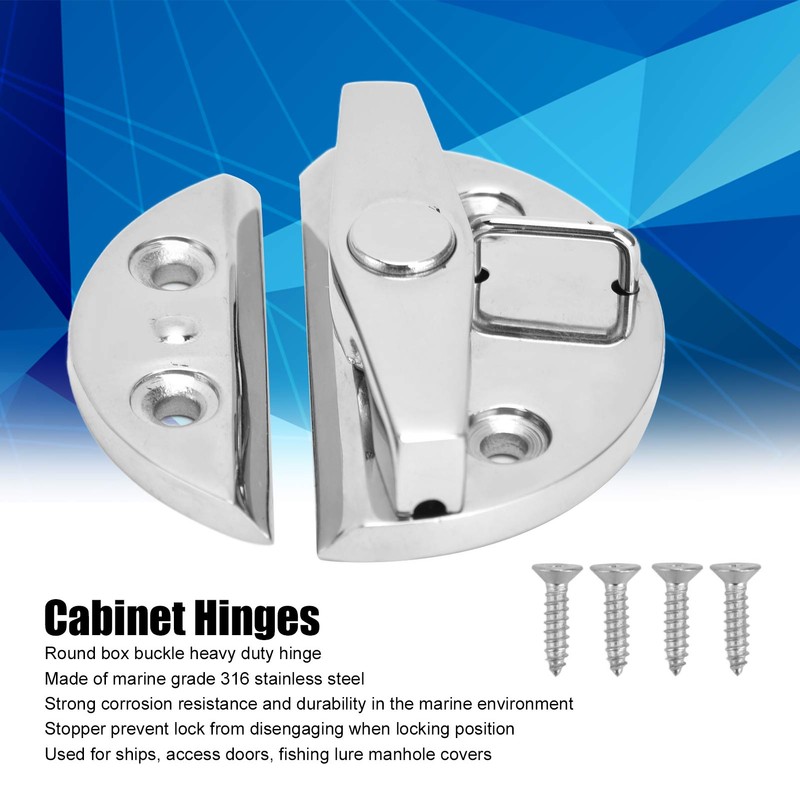 Boat Door Cabinet Hatch 316 Stainless Steel Round Turn Button