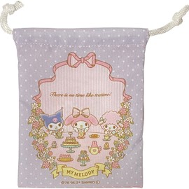 サンリオ マイメロディ×黒美財布 巾着袋 ミニポリエステル 14×18.5cm (パーティー)
