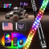 Nilight 2PCS 3FT RGB LED Whip Light DIY Chasing Patterns