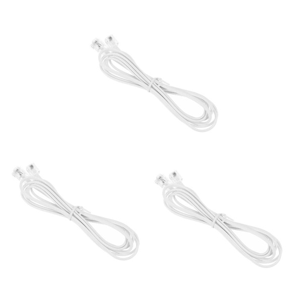 Parliky 3pcs Pc Plug Telephone Line Cord Heavy Duty Pure