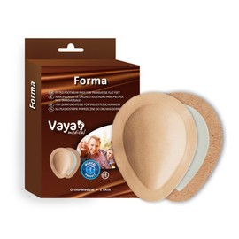 Vaya Medical Forma Orthopaedic Insoles Pad for Cross Flat Foot Splayfoot for Fit Shoes, Flat Foot Insoles, Foot Pads, for Men and Women, Brown, Size 35/37