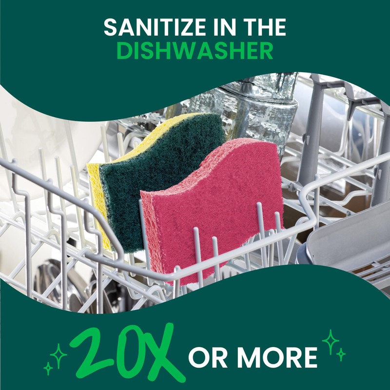 Scotch-Brite Gentle Clean Delicate Scrub Sponges, For Washing Dishes and