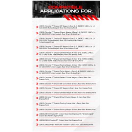 R1 Concepts Front Brake Rotor Kit |Brake Rotors| Brake Disc |Drilled and Slotted|fits 2003-2009 Chrysler PT Cruiser; Dodge Neon