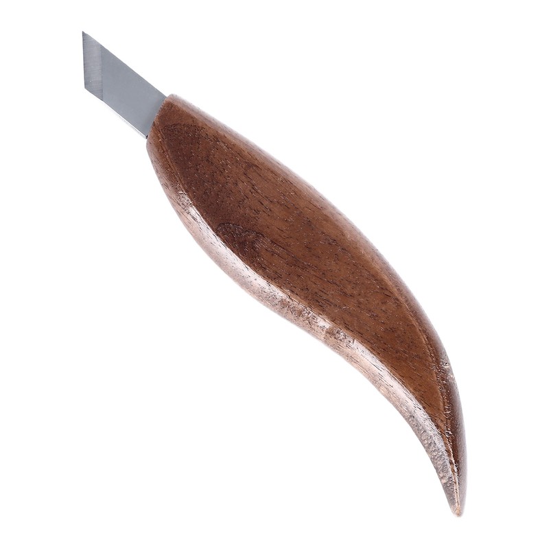 Wood Carving Knife Stainless Steel Blade Walnut Handle Whittling Knife