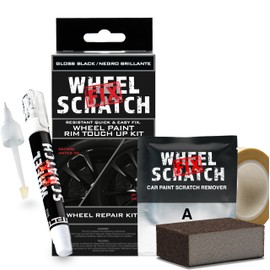 Wheel Scratch Fix Gloss Black Rim Touch Up Paint Kit, Car Wheel Scratch Repair Kit, Wheel Touch Up Paint Pen, curb rim repair kit, curb rash repair Kit, Universal Rim Alloy Gloss Black Wheel Paint (Gloss Black)