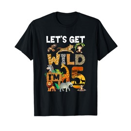 5 Year Old Zoo Birthday Safari Jungle Animal 5Th Bday T-Shirt