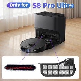 Nicemiya Nicemiya S8 Pro Wasserfilter & Reinigungsb??rste Assembly Zubeh?r Kompatibel mit Roborock S8 Pro Ultra, Roboterstaubsauger Ersatzteile, Staubsauger-Reinigungs-Tankfilter
