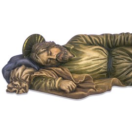 Toccare Beautiful Sleeping Saint Joseph Statue | Made in Colombia, South America | Cast in Durable Resin from The Hand-Carved Original | Makes a Great Housewarming Gift!