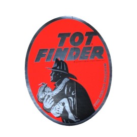 Tot Finder Fire Rescue Program Vintage 1972 Home Window Sticker NOS