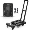 SPACEKEEPER Folding Hand Truck, 500 LB Heavy Duty Luggage Cart,