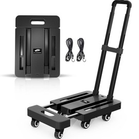 SPACEKEEPER Folding Hand Truck, 500 LB Heavy Duty Luggage Cart, Utility Dolly...