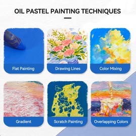 Paul Rubens HaiYa Artist Oil Pastels, 8 Indian Blue Colours, Soft Oil Pastels, Vivid and Creamy, Art Supplies for Artists, Beginners, Students, Art Painting, Drawing