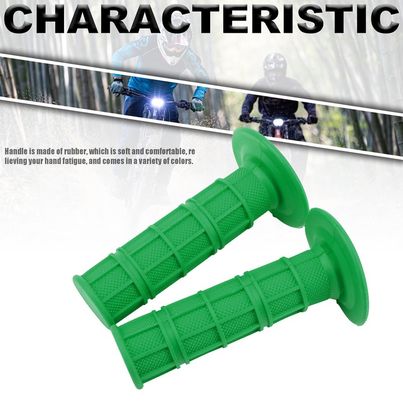 PowerMotor Motorcycle Grips Universal Anti-Slip Rubber Bike Handlebar Grips Replacement