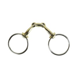 AK Loose ring Double Jointed Lozenge with Tapper head in German Silver Horse Bits AKRS-2607 (German Silver, 4.50'')