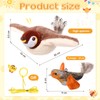 MiniInflat 2 Pcs Flapping Bird Cat Toy Rechargeable Simulated Chirping