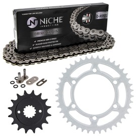 NICHE Drive Sprocket Chain Combo for Kawasaki Ninja 500 EX500 GPZ500 Front 16 Rear 41 Tooth 520V O-Ring 104 Links