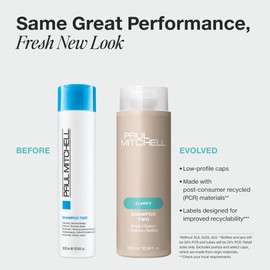 Paul Mitchell Shampoo Two, Clarifying Shampoo, Deep Cleanses + Removes Buildup, For All Hair Types, Especially Oily Hair, 10.14 fl. oz. | Paul Mitchell