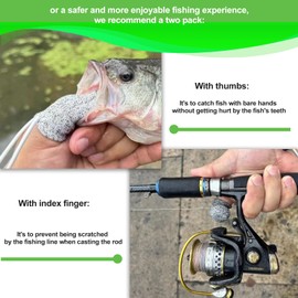 (2PCS) Professional-Creative Single-Finger Glove No-Slip No-Scratch Index Finger Glove Stall Shield Fishing Finger Shield for Outdoor Fishing Casting Gloves for surf Fishing Gloves Men Women