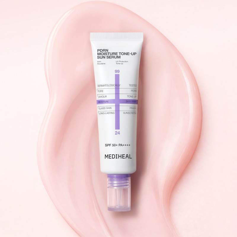 Mediheal [슈퍼적립] [1+1] 메디힐 수분 선세럼 마데카소사이드+피디알엔 톤업 (SPF 50+)