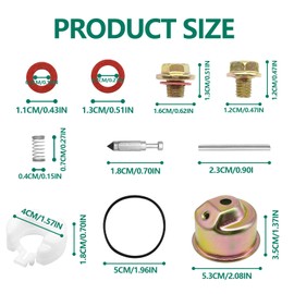 Dunviku Carburetor Repair Kit Pressure Washer and Small Engines Fit for Hon-da GX120 GX160 GX200 GXV120 GXV140 GXV160 - Includes Needle Bowl Float Gasket Seal Pin Bolts Washers and Sealing Screws