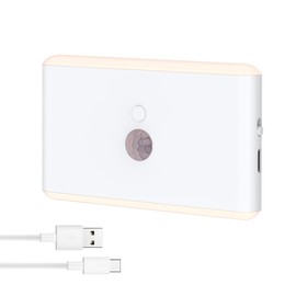Luz nocturna con sensor de movimiento, 5 colores y 2 luces laterales recargables RGB para escaleras en la puerta, luces de paso inalámbricas que funcionan con pilas, lámpara LED de pared para