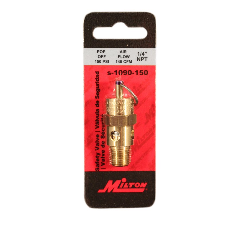 Milton S-1090-150 1/4" MNPT ASME Safety Valve - 150 PSI