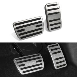 GZJUNFUGJ Anti-Slip Brake Gas Accelerator Foot Pedal Cover Cap Compatible with Honda Accord Civic 10th/11th CR-V Odyssey Insight Accessories 2018-2025 Aluminum Mat Pad No Drill