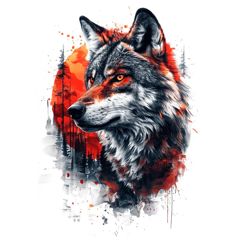 6 Sheets Temporary Lion Tattoo Fox Tattoo Bison Tattoo Wolf
