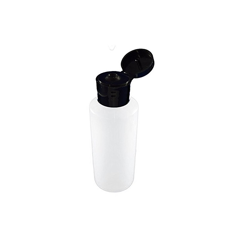 12-2-ounce Travel Bottles with Flip Caps (Black Cap)