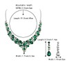 BriLove Women's Wedding Bridal Austrian Crystal Teardrop Cluster Statement Necklace
