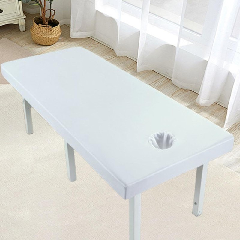 Milageto Massage Table Sheet with Hole Polyester Comfortable Easy to