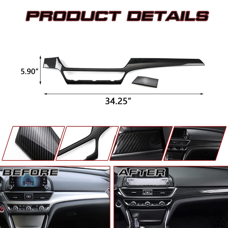 Xotic Tech Interior Dashboard Center Console AC Switch Button Panel