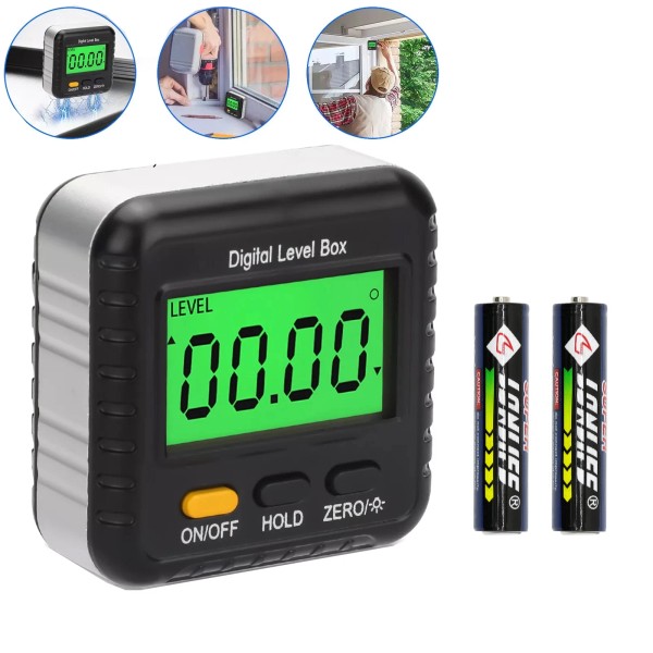 Magnetic Digital Level Box LCD Angle Finder Protractor Inclinometer Bevel