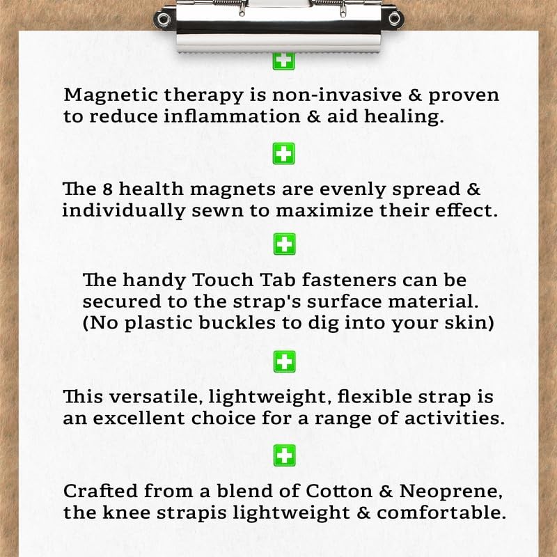 NeoPhysio 2 x Magnetic Knee Strap with 8 Magnets Individually