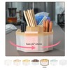 IOO6Z8SY 5 Compartments Rotating Pen Holder - 360° Design, PP
