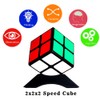 Jbpbslu 2x2 Speed Cube, Classic 2x2 Cube Puzzles Toy (Black)