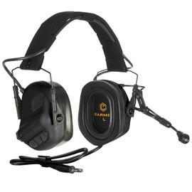 EARMOR M32 PLUS 2024 Version Tactical Headset Hunting & Shooting Earmuffs with Microphone, Sound Amplification, Nato TP120 Jacket, Black
