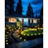 Solar Lights Outdoor Waterproof, 8 Pack 8 LED, Thickened Stainless